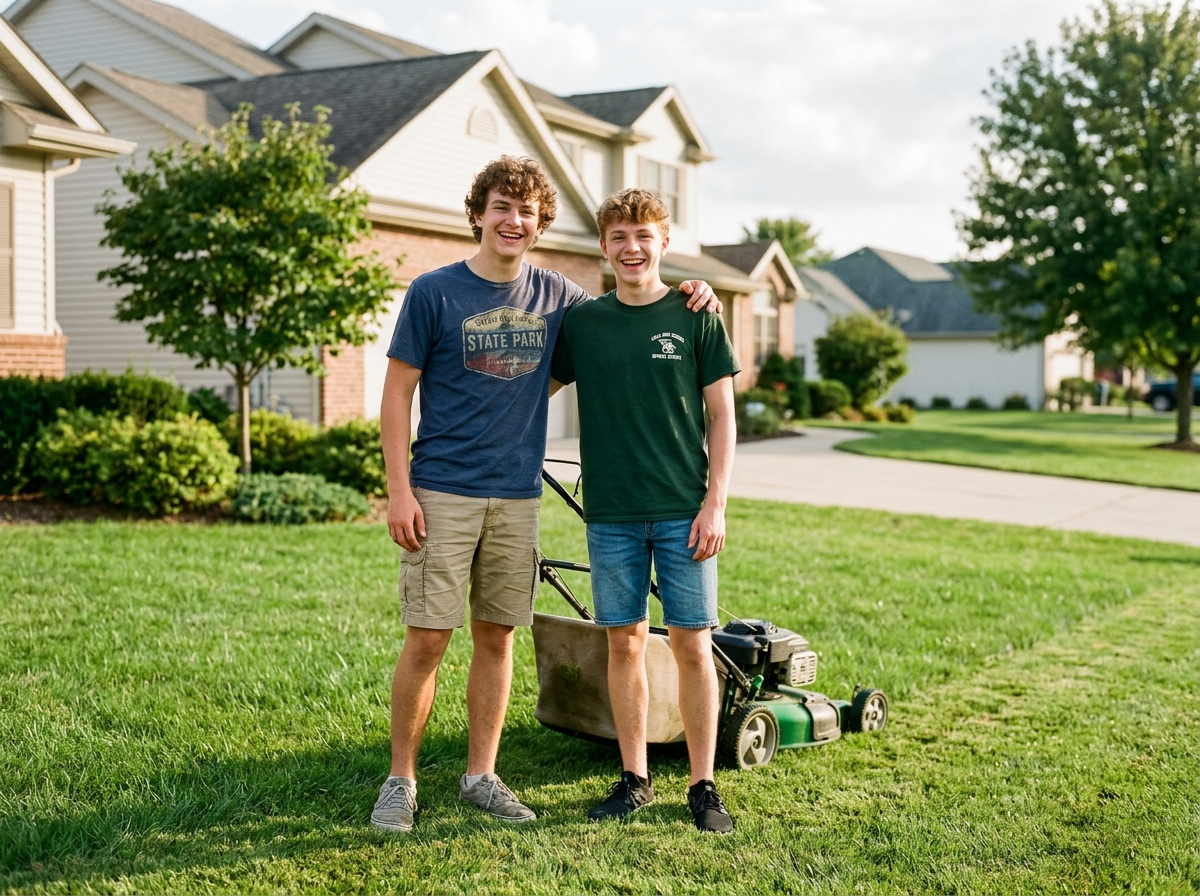The Lumberton Green Thumbs team (Tymin and Eli)